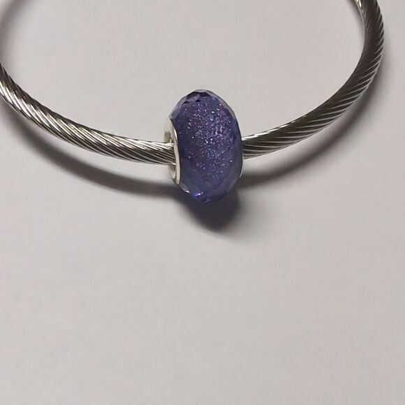 Sparkly Purple Charm for‎ Pandora Style Bracelet - Picture 1 of 4